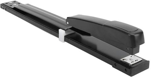 Långarmshäftare, Långarm Professionell 20 Ark 39 Cm Kapacitet Metallkontorsmaterial för Häften eller Bokbindning, Svart