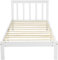 Panana Single Bed, 3ft Bed Frame, Solid Pine Wooden 190 x 90 cm, with Headboard, Low Foot End, Bedroom Furniture (White, 3ft Single)