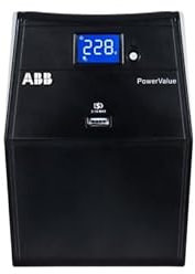 ABB PowerValue 11LI Up Sistema de alimentación ininterrumpida (UPS/SAI) Línea interactiva PowerValue 800 VA (4NWP100171R0001), 1.5 Minutos, Negro