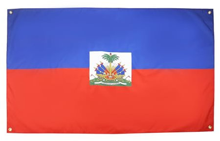 AZ FLAG Bandiera Haiti, 150 x 90 cm, con 4 occhielli, bandiera Haitiana per balcone o parete