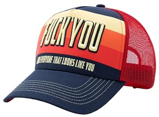 King Kerosin Herren Trucker Cap Mit Mehrfarbiger Statement Front Fuck You