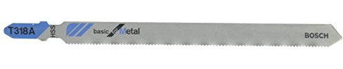 Bosch Professional 5x Lame per seghetto alternativo T 318 A Basic for Metal (per Tubi e profili in metallo, pareti sottili, accessorio Seghetto alternativo)