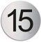 Round room house mailbox number 15 brushed stainless steel no.40085