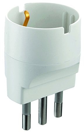Electraline 71915 Adattatore presa tedesca schuko spina italiana grande 16A