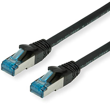 Value | S/FTP Patch Cord Cat.6A | Black | 1 m