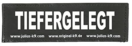 Julius-K9 Original Interchangeable Patch, Large, Black, Tiefergelegt