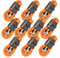 10 x 6m Male to Female XLR Mic Leads/Balanced Microphone Cables / 8 Colours / 10 Pack (Orange)