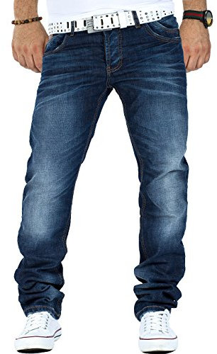 Cipo & Baxx Herren Jeans CD186A-bans, Blau, 40W / 34L