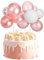 14 Stück Tortendeko Rosegold, Roségoldene Ballonwolken-Kuchendekoration, Latex Konfetti Tortendeko Ballons, Kuchendeko Geburtstag Mädchen, Cake Topper Rose Gold für Geburtstag Torte Dekorationen