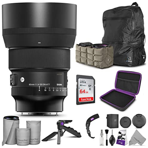 Sigma 85 mm f/1.4 DG DN Art Objektiv für Sony E Mount mit Altura Photo Advanced Zubehör und Reisepaket