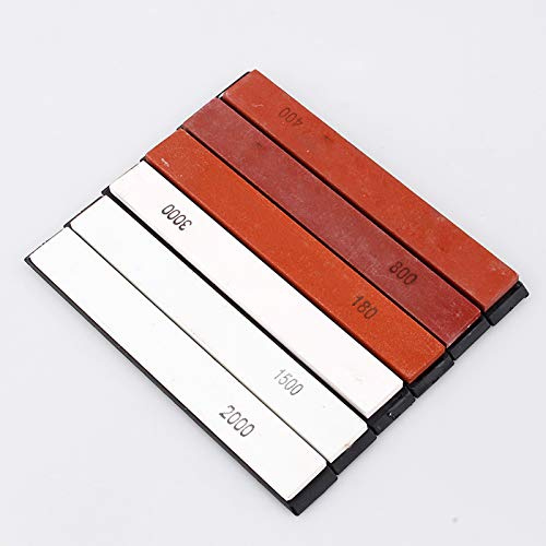 6Pcs Sharpening Stone, Whetstone Sharpening Stones Set Grit 180# 400# 800# 1500# 2000# 3000# for Kitchen