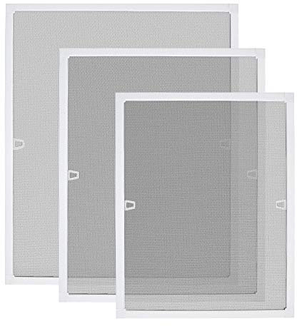 NAIZY Mosquitera para Ventana con Marco de Aluminio Marco de Abrazadera Prevención de Insectos No Requiere Perforación ni Tornillos 80x100cm, Blanco