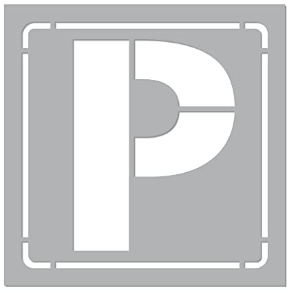 Signalétique.biz France - Pochoir Parking PVC 5 mm pour Marquage au Sol, Format 600 x 600 mm