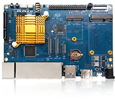 WayPonDEV Banana Pi BPI R2 Pro Open Source WiFi Router Base in RK3568 Soc mit Dualband 5 Gigabit Port 2G LPDDR4 16G eMMC Unterstützt OpenWRT und Linux für IOT NAS Smart Home Gateway