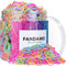 FANDAMEI 2000 Stück Haargummi, Mini Haargummis Mädchen Dünne Haargummis Gummi Haarbänder Boxed für Frauen Mädchen Haarstyling Flechten Bunt