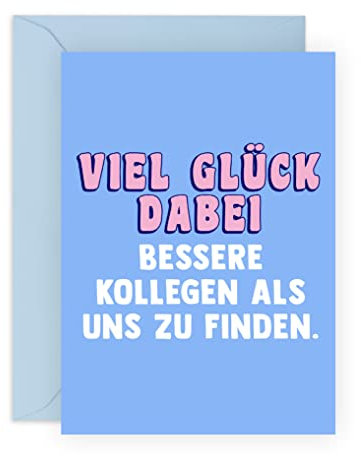 Central 23 Freche Karten für Sie – BESSERE KOLLEGEN ALS UNS ZU FINDEN – Lustige Abschiedskarten für Arbeitskollegen, Kollegen, Freunde – Abschiedskarten für Männer und Frauen