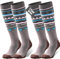 FAYHIJUN Skisocken Herren Damen Thermosocken skistrümpfe 2 Paar 39-42 43-46 Merino wolle Performance Sportsocken wintersocken Skifahren Snowboard Atmungsaktive Elastische Manschette Grau, XL