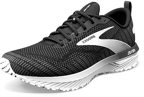 Brooks Herren Revel 6 Sneaker, Black Blackened Pearl White, 43 EU