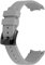 YISIWERA 22mm Premium Crafter grau Silikon Uhrenarmband Universal gebogenes Ende Kautschuk Uhrenarmband Armband gebürstetem Edelstahl Pin schwarz Schnalle für Männer Frauen