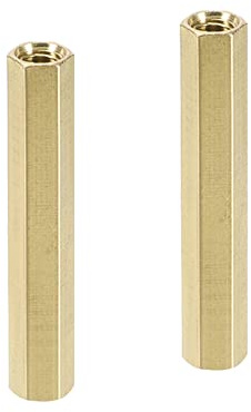 YOKIVE 2 pcs M6 Espaceurs, Laiton Hex pcB Entretoises Écrous, Conserver Hauteur Cohérent, Excellent pour Carte Mère, Circuit Carte, Électronique (Or Tone, 50mm)