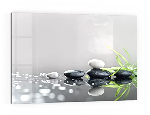 DEQORI Küchenrückwand Glas | Motiv Naturstein Arrangement | 60x40 cm | Bad- oder Herd-Rückwand | Herdblende Spritzschutz für Küche & Badezimmer | moderne Deko für Fliesenspiegel
