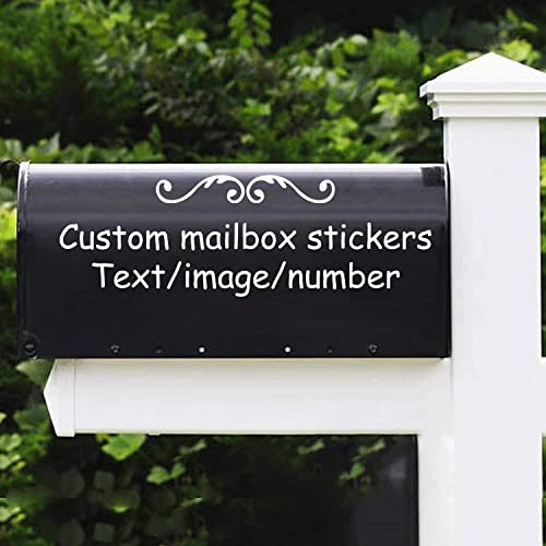Custom Mailbox Stickers Mailbox Decals,Customized text/images Mailbox Address Decal Self Adhesive PVC Mailbox Die Cut for SignsWaterproof sun protection, Door, Cars, Trucks, Home, Address Number