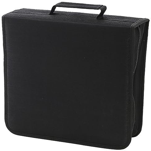 Reyox Porta CD Custodia, Arganizer da CD Dvd, Dischi Protettivi per Viaggi, Casa e Auto Nero 256 capacità