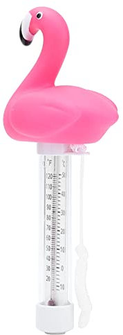 Schwimmendes Pool-Thermometer, Schwimmendes Schwimmbad-Thermometer, Flamingo-Teich-Wassertemperatur-Thermometer, Leicht Ablesbares Schwimmendes Pool-Thermometer in Tierform Für Schwimmbad, Spa