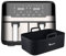 MasterPRO Rocket Duo 900 - Friggitrice senza olio doppio - Colore nero - Capacità 9 L e 2400 W - Display LED Touch e cestello antiaderente + vassoio da forno rettangolare silicone 12.7 x 19.5 x 7+2 cm