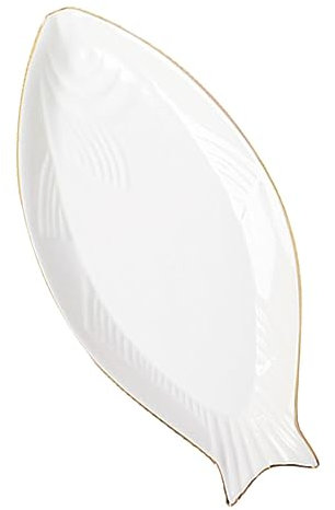 RORPOIR Plato De Cerámica Para Pescado Al Vapor Para Eventos Resistente y Fácil De Limpiar