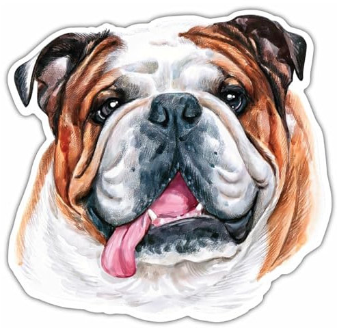 Samunshi® Englische Bulldogge Aufkleber Car Decal Sticker für Mofa Fahrrad Roller oder Auto Sticker Fahrrad Mtb Mountainbike Rennrad Hund Dog Dogo 15cm Englische Bulldogge