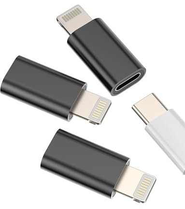 Adaptador Lightning a USB C Accesorios Cargador (3 Pack) Conversor Tipo C Hembra to para iPhone Jack Macho Convertidor para Apple 14 13 12 11 Pro MAX 7 8 Plus X SE XS XR para iPad Air Mini Adapter