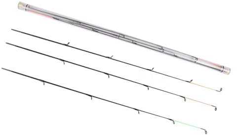 Perfeclan 3-teilige Feederrute, Feeder-Angelrute, Nachtangeln, Jigging-Ruten, 3 Spitzen, Flexible Spitze, Angelruten-Ersatzteile, Angelrute, Karpfenrute, 4134 Kohlenstoff