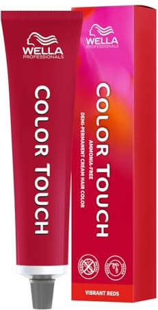 Wella Professionals Color Touch Vibrant Reds – Ammoniakfreie, vegane Intensivtönung mit Metal Purifier – für leuchtende, Rottöne bis zu 28 Haarwäschen - 7/47 Mittelblond Rot-Braun – 60 ml