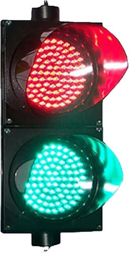 JvFbjLF 200mm LED Ampel 2 Lichter Rot/Grün Verkehrssignal Anzeige Warnleuchte PC Gehäuse(24V)