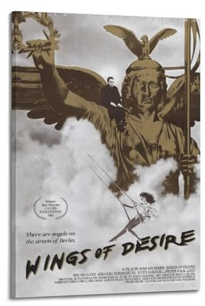 ydhgebn Poster Der Himmel Über Berlin, Vintage-Poster, dekoratives Gemälde für Schlafzimmer, Wohnzimmer, ästhetisches, elegantes Poster, 20 x 30 cm, Rahmenstil