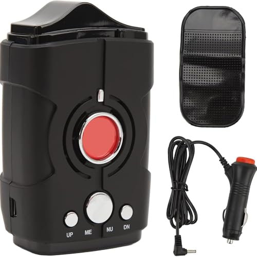 Rilevatore radar per auto con scansione a 360°, rilevatore anti-polizia GPS integrato, avvisi vocali in tempo reale, rilevamento della velocità, portata estesa per una guida sicura
