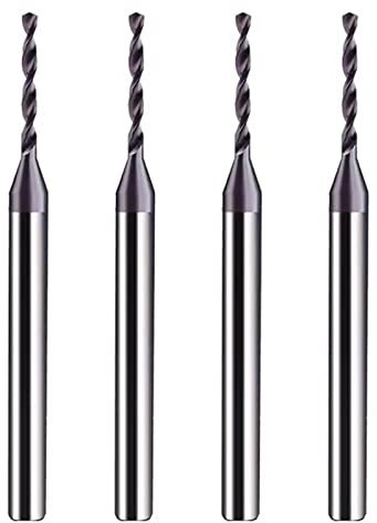 Mikro-VHM-Bohrer Präzisions-Lochbohren 0,15 mm bis 2,9 mm Durchmesser 3 mm 1 Stk. Metall Stahl Kunststoff 1 Stk(D4x50L,0.7mm)