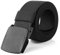 AiQInu Elastischer Arbeitsgürtel Herren, Verstellbarer Nylon Outdoor Gürtel Herren, Metallschnalle Gürtel Ohne Löcher, Schneller Pass durch die Flughafensicherheit