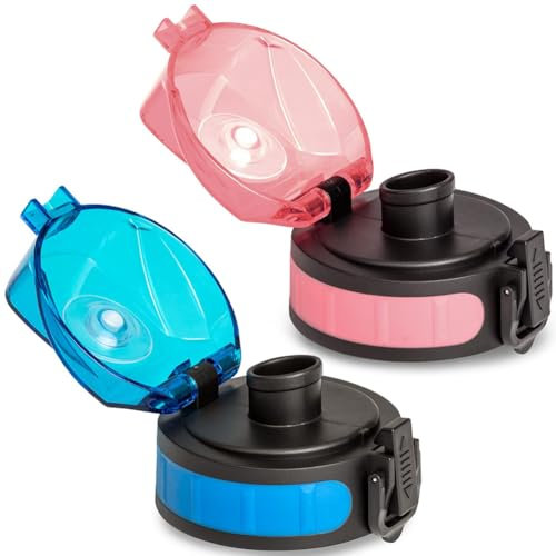 DVSWDMA 2 Psc Trinkflasche Ersatzdeckel, Sport-Trinkflasche Deckel, Auslaufsicherer Deckel Ersatz für Trinkflasche, BPA-Freier Trinkflaschen Deckel, Ersatzteile