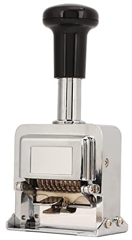 Fydun Nummernstempel, 10-stelliges Griffdesign, Selbstfärbender Automatischer Nummerierungsstempel für die Bankbuchhaltung für Familien
