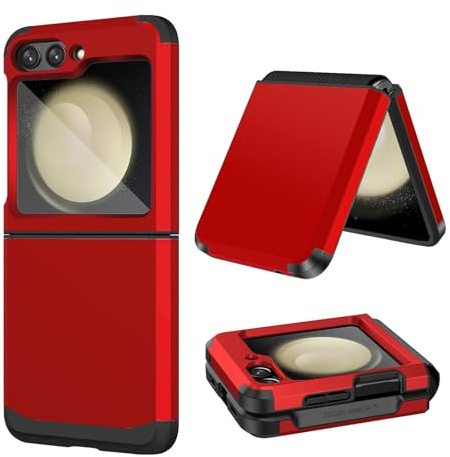 Handyhülle für Samsung Galaxy Z Flip 5, Hülle mit Scharnierschutz, Schutzhülle Z Flip 5 aus PC und TPU, stoßfestes Flip Case mit Kratzschutz, Cover für Samsung Z Flip 5
