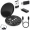 Dr.Tech Multifunctional Data Cable Storage Box with USB C, Micro USB, Type-C Adapters, SIM Card Slots & Phone Stand – Portable Charging & Data Transfer Kit for iPhone 15, iPad, Android (Black)