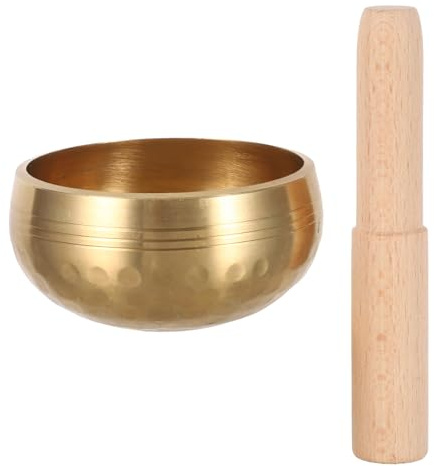 Supvox 1 Set tibetische Klangschalen: 3 Zoll große, authentische Klangschale, gehämmert mit Holzschlägel, für Meditation, Yoga, Achtsamkeit, Entspannung, Anfänger, Frauen, Männer
