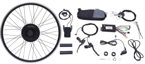 WAFOHSR 24 36V 500W E-Bike Hinterrad-Umbausatz Mit Display, Pedalsensor Und 5-Gang-Timer, Geeignet for V-Brake-Scheibenbremsen Leistungsstarker Motor