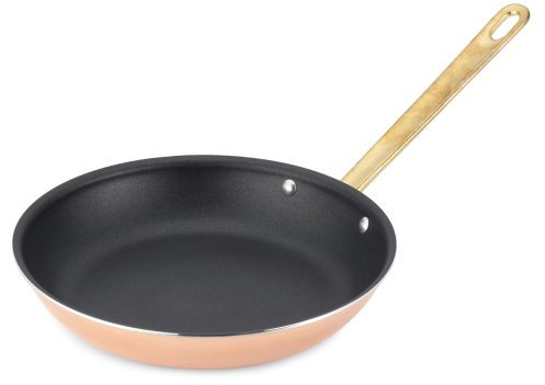 Ballarini Il Rame Padella ø 24 cm, rivestimento interno antiaderente Teflon Platinum, manico in ottone
