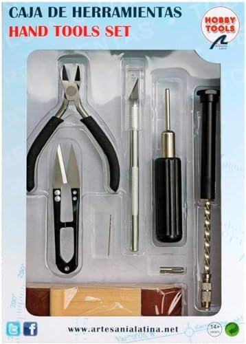 Artesanía Latina - Set Básico de Herramientas de Modelismo Nº1 - Modelo 27000N - Kit de Herramientas de Maquetas para Montar