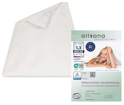 allsana Allergiker Deckenbezug 100x135 cm (Kinder) | Allergie Bettwäsche | Anti Milben Encasing | Milbenschutz für Hausstauballergiker | allergendichter Zwischenbezug für die Bettdecke | TÜV geprüft