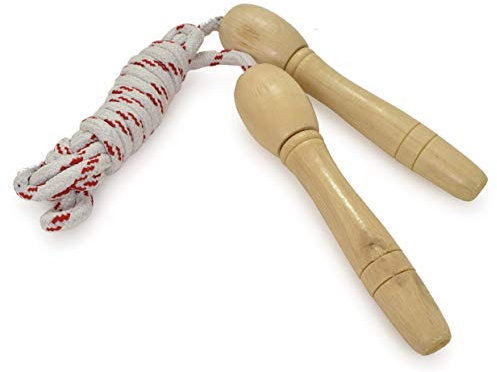 M.Y 2.3m Wooden Skipping Rope | Skipping Rope For Kids and Adults | Fitness
