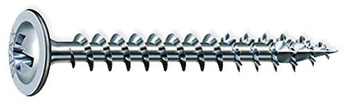 SPAX 4281010300202 - Schraube (Schraube, Zink, Faserplatte, Tropfenkopf, Torx, Blau)